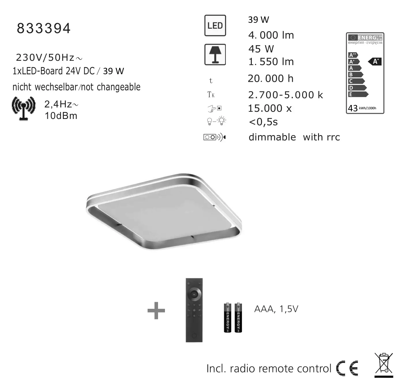 Paul Neuhaus 8417 Ceiling Light - overview