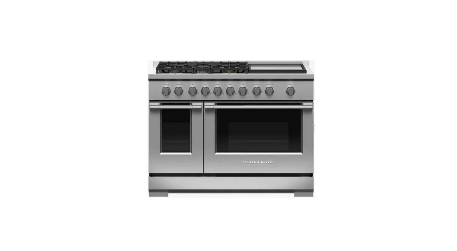 Fisher Paykel Rgv3-485gd-l Lpg 48 Inch 5 Burners With Griddle Gas Range User Guide