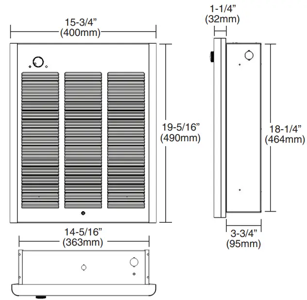 MARLEY WHB3000 Fan Forced Electric Wall Heaters -