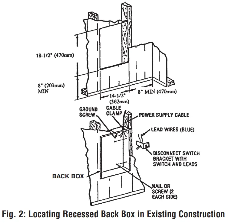 MARLEY WHB3000 Fan Forced Electric Wall Heaters - Existing Construction
