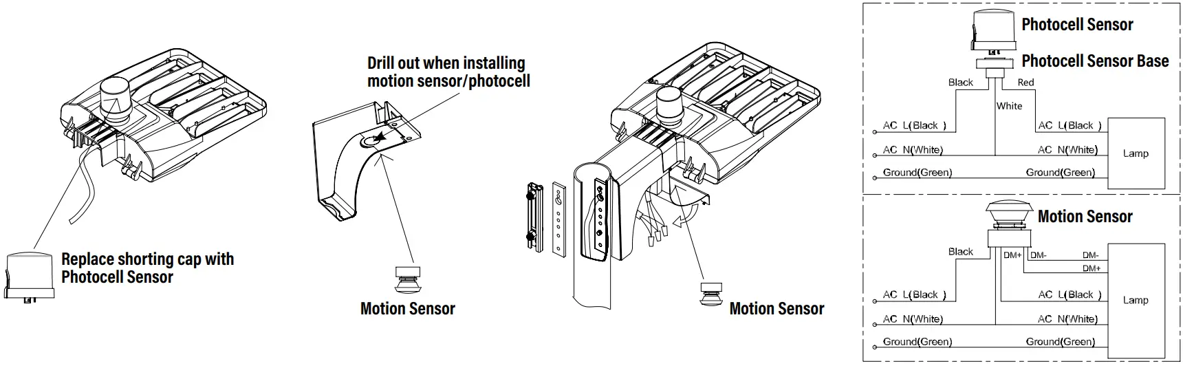 Superior Life LED Stealth Fixtures - SENSOR INSTALLATION FOR POLE BRACKET