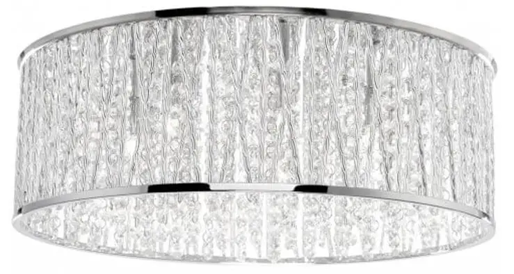 Paul Neuhaus 6102 17 Lefes Crystal Chrome Flush Ceiling Fitting