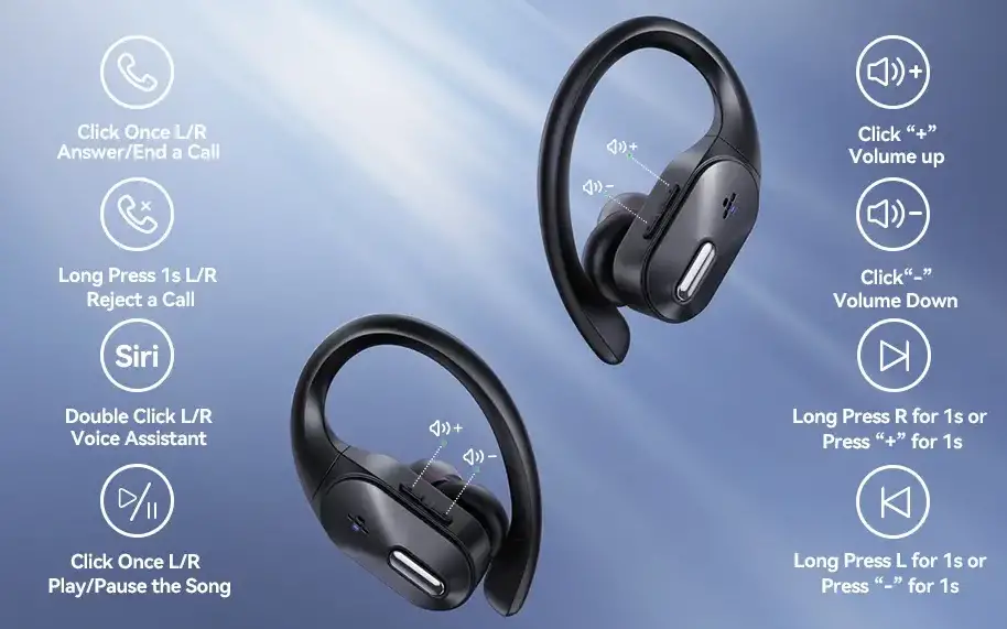 Bluetooth Headphones Wireless Earbuds with Wireless Charging Case-1