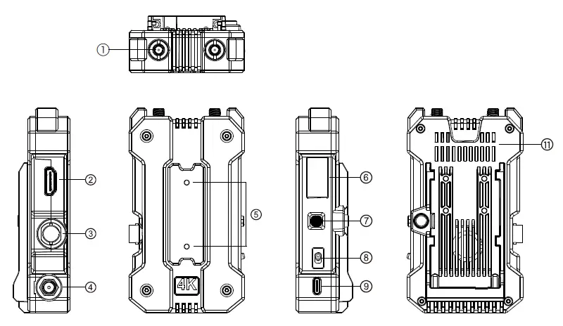 HOLLYLAND V9802G Mars 4K Wireless Video 4