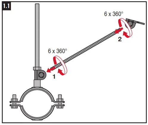 HILTI MT-S-CH Seismic Rod Hinge