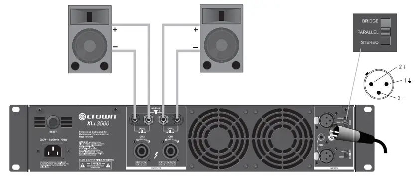 Crown-XLi800-Two-channel-Power-Amplifier-fig-8