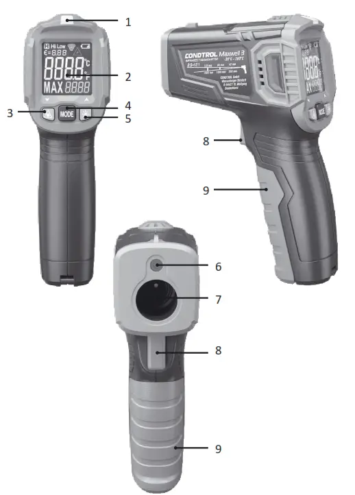 CONDTROL Maxwell 3 Infrared Thermometer - PRODUCT DESCRIPTION