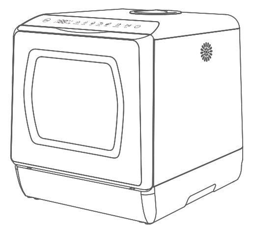 hermitlux HMX-TDJ03 Tabletop Dishwasher -