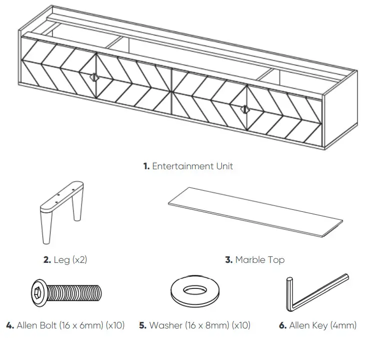 MATT BLATT Dado Entertainment Unit - COMPONENTS