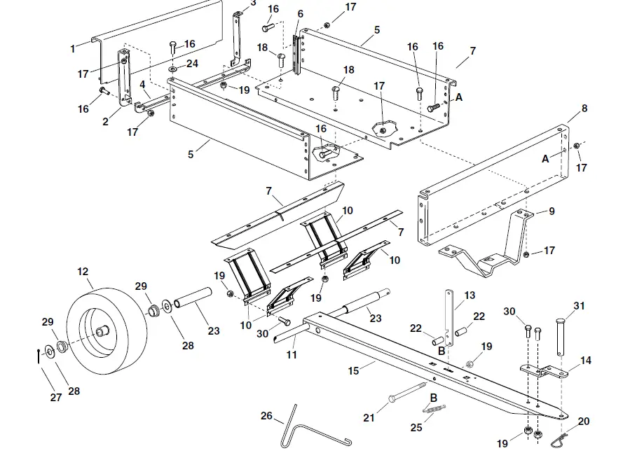 Agri-Fab 45-03038 10 Inches Utility Steel Cart 1