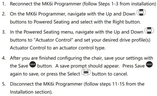 FIG 14 Powered Seating Control
