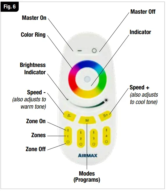 AIRMAX 652043 V3 Color-Changing RGBW LED Light Sets - figure 6