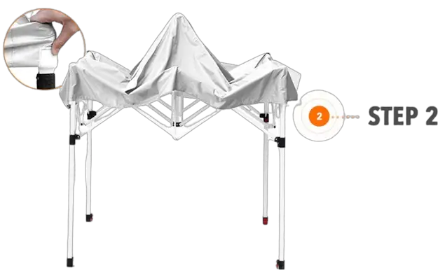 EAGLE PEAK E25 WHT AZ Pop Up Canopy Tent Instant Outdoor Canopy - Product Overview 2