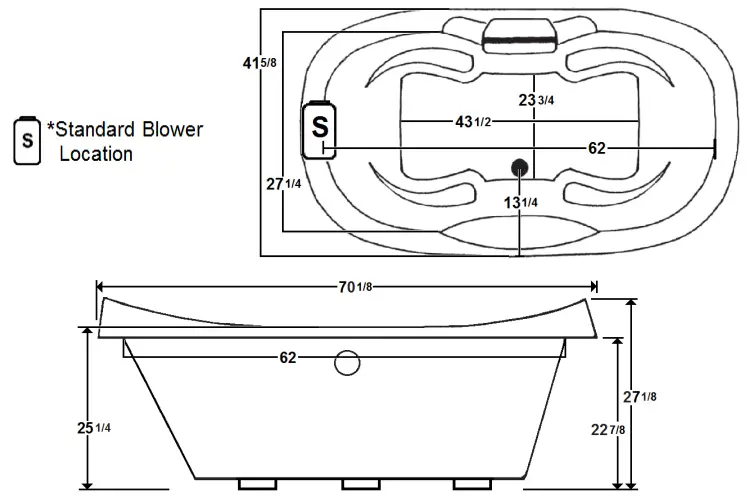 Laurel-Mountain-7242MA064-72-Inch-x-42-Inch-Drop-In-Acrylic-Air-Bath-fig-2