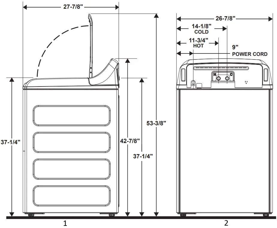 GE APPLIANCES VTW565ASVWB Commercial 3.8 cu. ft. Capacity Washer A