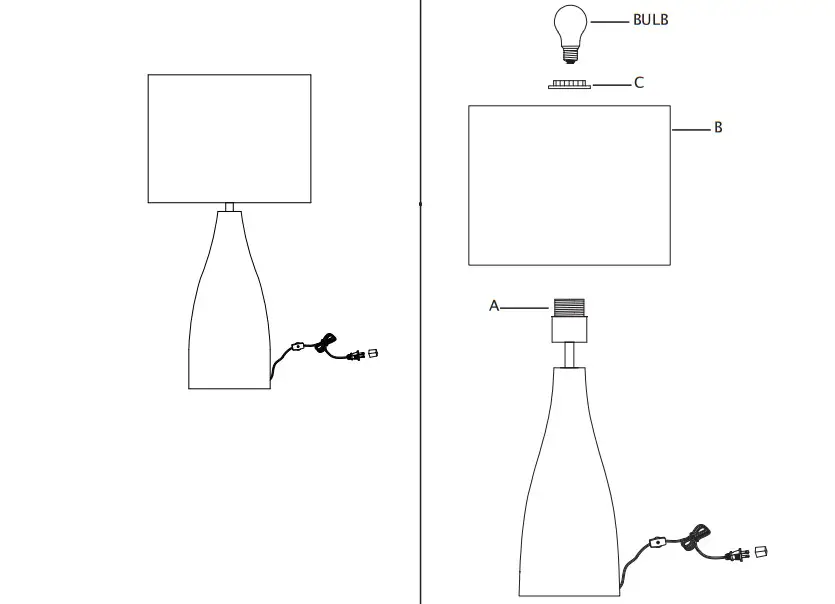 ELK Home D2949 Dimond Rockport 1 Light Table Lamp In Polished Concrete - Figure