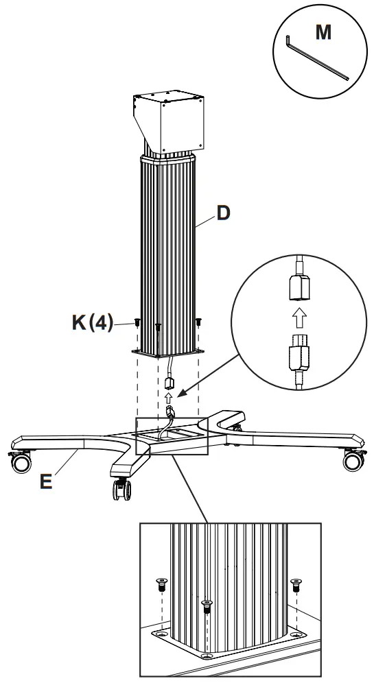 peerless AV PR598 M Flat Panel Motorised Trolley - Figure 10