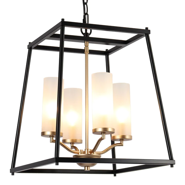 ZEVNI A04628 Gaza 4-Light Black Transitional Chandelier-product-image