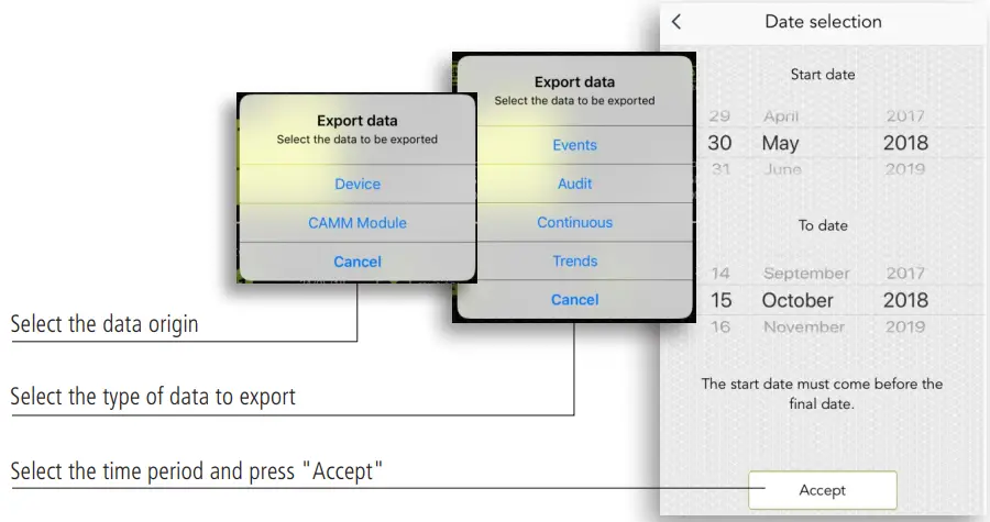 Export to a .csv file