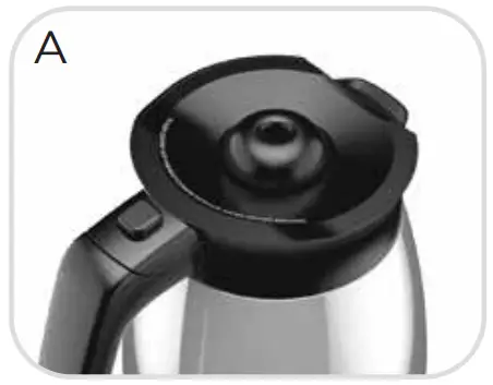 BLACK DECKER CM2046 12-Cup Thermal Programmable Coffeemaker - locked position