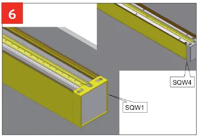 PEERLESS SQW4 Square Wall LED Indirect 7
