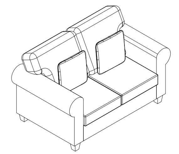 ASHLEY 9890935 Alandar Loveseat - Fig 1