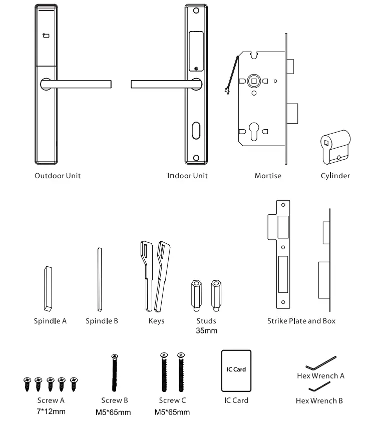 ZKTeco ZL600 European Standard Mortise Lock Case - Figure 1