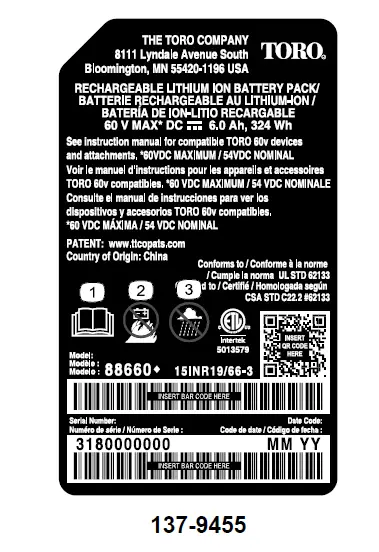 TORO-66810-Flex-Force-Power-System-60V-MAX-Battery-Packs-and-Chargers-FIG-10