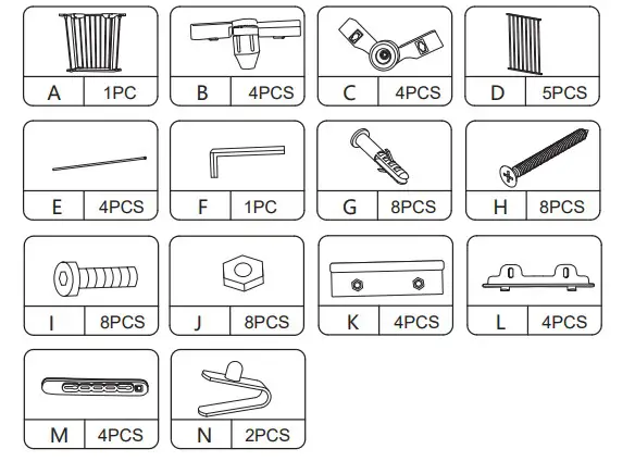 JAXSUNNY HG61U0721 6 Panel Metal Fireplace Baby Gates Hearth Gate (3)