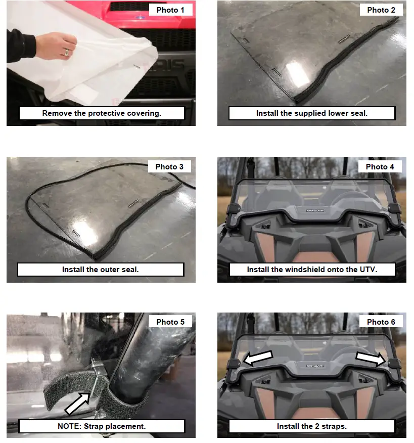 92198192011 Polaris RZR 1000XP 4WD Half Windshield Scratch Resistant 1