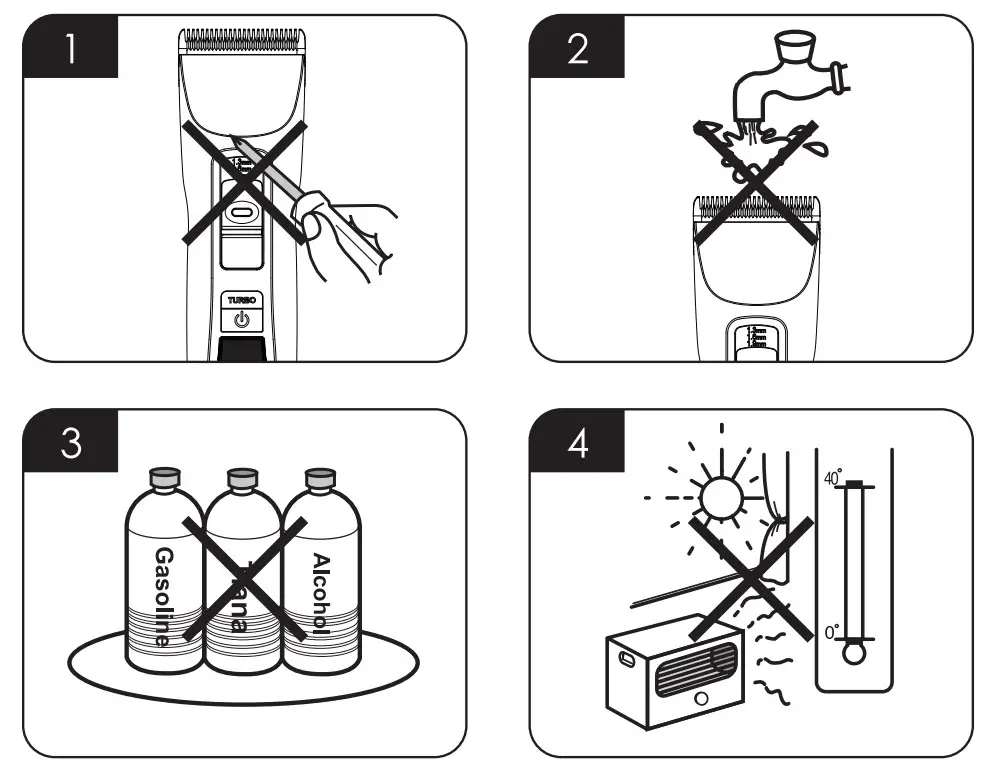 PATPET Pet Grooming Clipper 720 -Cautions