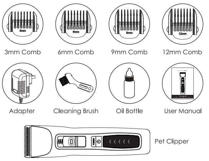 PATPET Pet Grooming Clipper 720 -Package