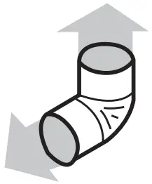 KitchenAid KVWC906KSS - Vent Piece - 90°