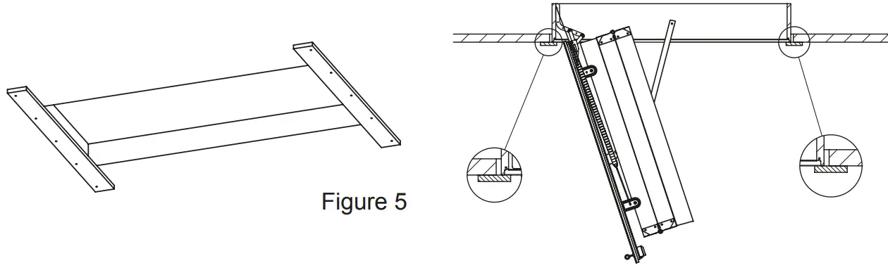 KingFisher 3663602522492 3 Section 12 Tread Insulated Hatch Folding Loft ladder Kit - Installation2