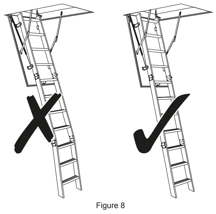 KingFisher 3663602522492 3 Section 12 Tread Insulated Hatch Folding Loft ladder Kit - Installation5