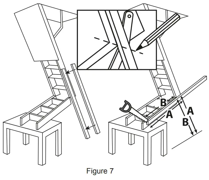 KingFisher 3663602522492 3 Section 12 Tread Insulated Hatch Folding Loft ladder Kit - Installation7