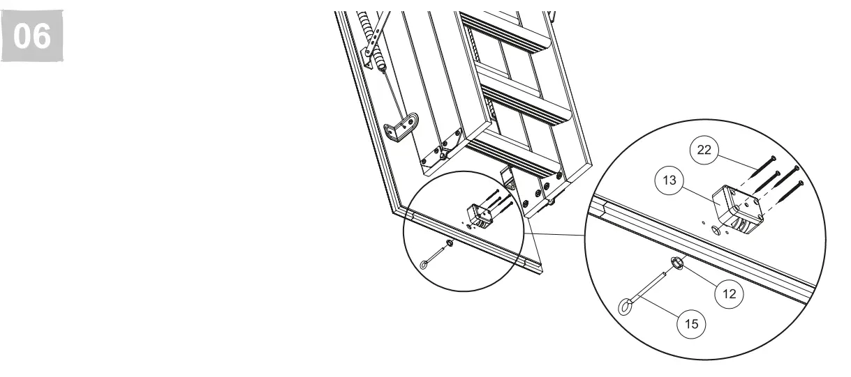 KingFisher 3663602522492 3 Section 12 Tread Insulated Hatch Folding Loft ladder Kit - fig15