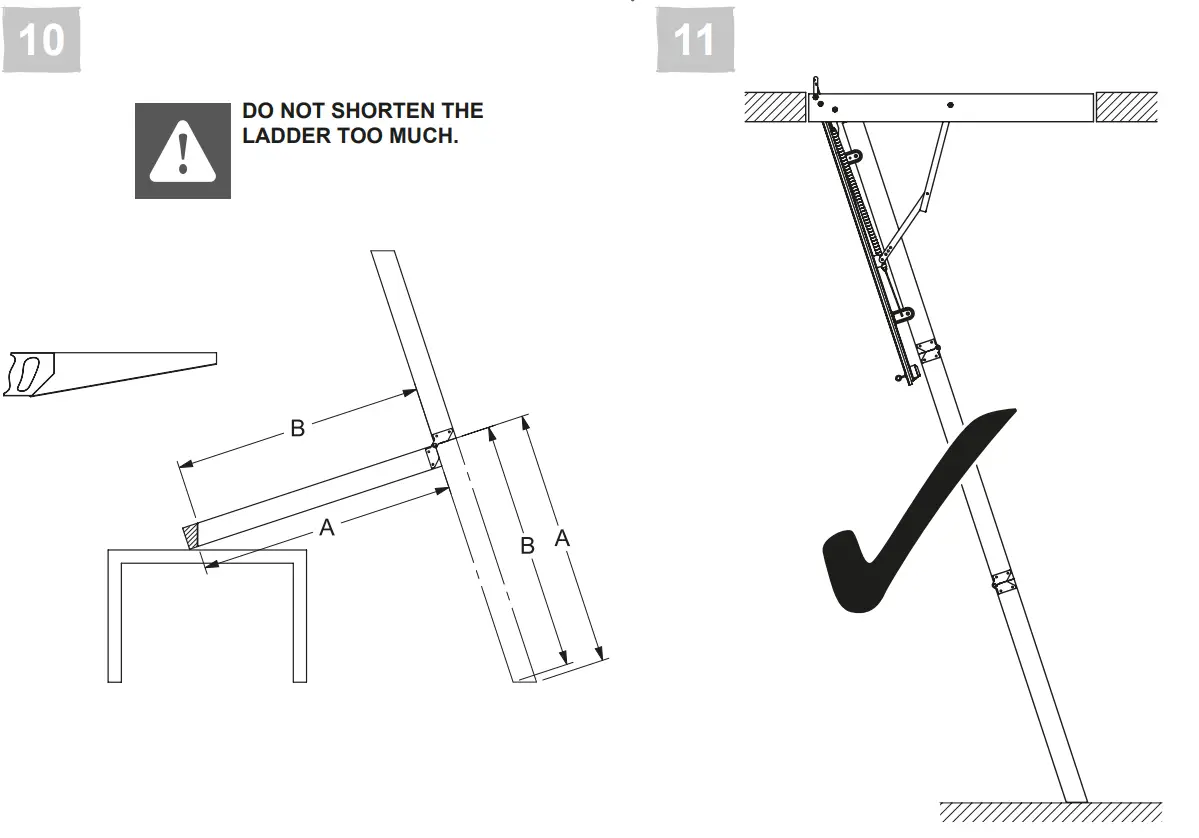 KingFisher 3663602522492 3 Section 12 Tread Insulated Hatch Folding Loft ladder Kit - fig22