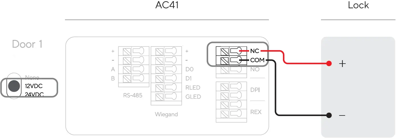 Connect the Lock (Wet) Fail Safe