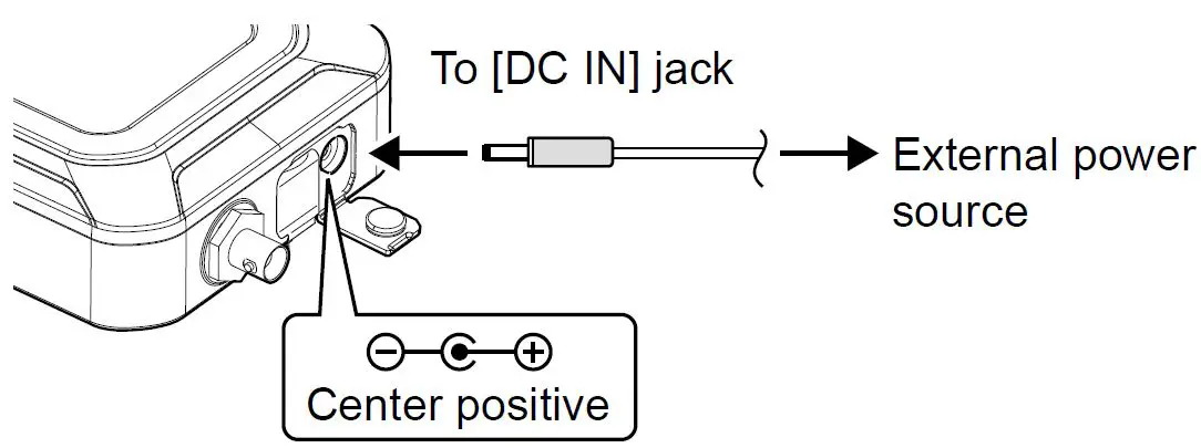 Using an external DC power source 1