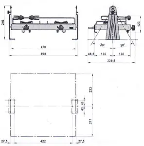 eno 0614 Atoll Gas Stove - DIMENSIOI{S GAS STOVE 4