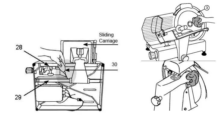 MODENA Meat Slicer User Manual - Clean the blade