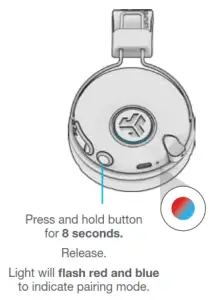 JLAB GHBPLAYRBLKBLU4 Play Gaming Headphones -BLUETOOTH PAIRING 2