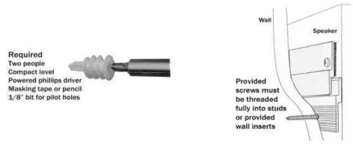 LEGACY Silhouette Center Loudspeaker System - Silhouette Center On Wall Installation 1