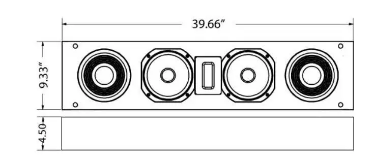 LEGACY Silhouette Center Loudspeaker System - Silhouette Center On Wall Installation 2