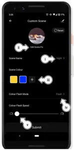 HOLMAN CLXRGB60 Garden Light WiFi Controller - CHOOSING SCENE DISPLAY 2