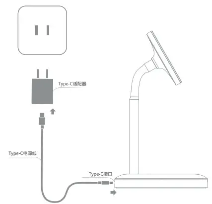 POWERQI LC26C Magnetic Desktop Stand Wireless Charger- Connect