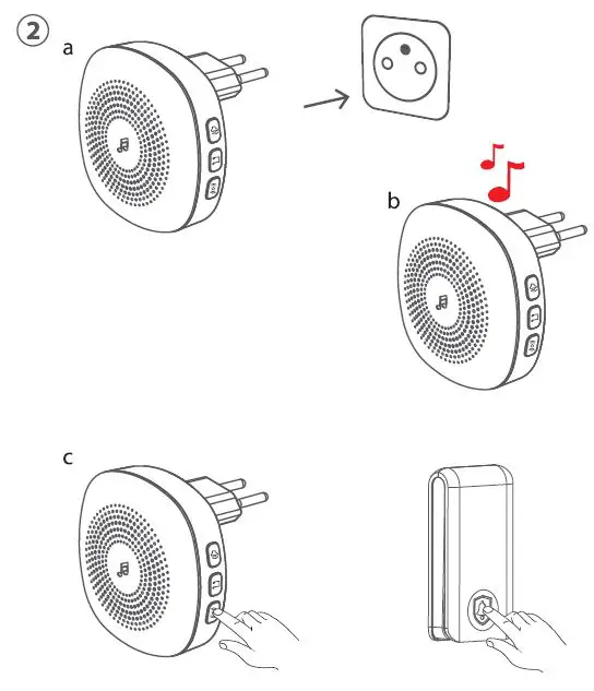 Chacon 84179v2 Wireless and Battery Free Doorbell fig-2