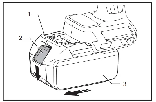 Installing or removing battery cartridge
