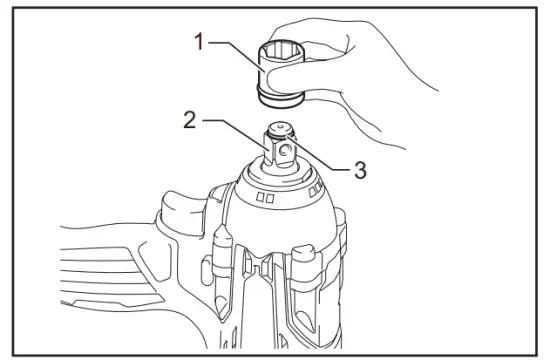 Installing or removing impact socket